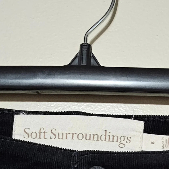 Soft Surroundings Corduroy High Waist Skinny Pants Black #2DP69 - Picture 4 of 7